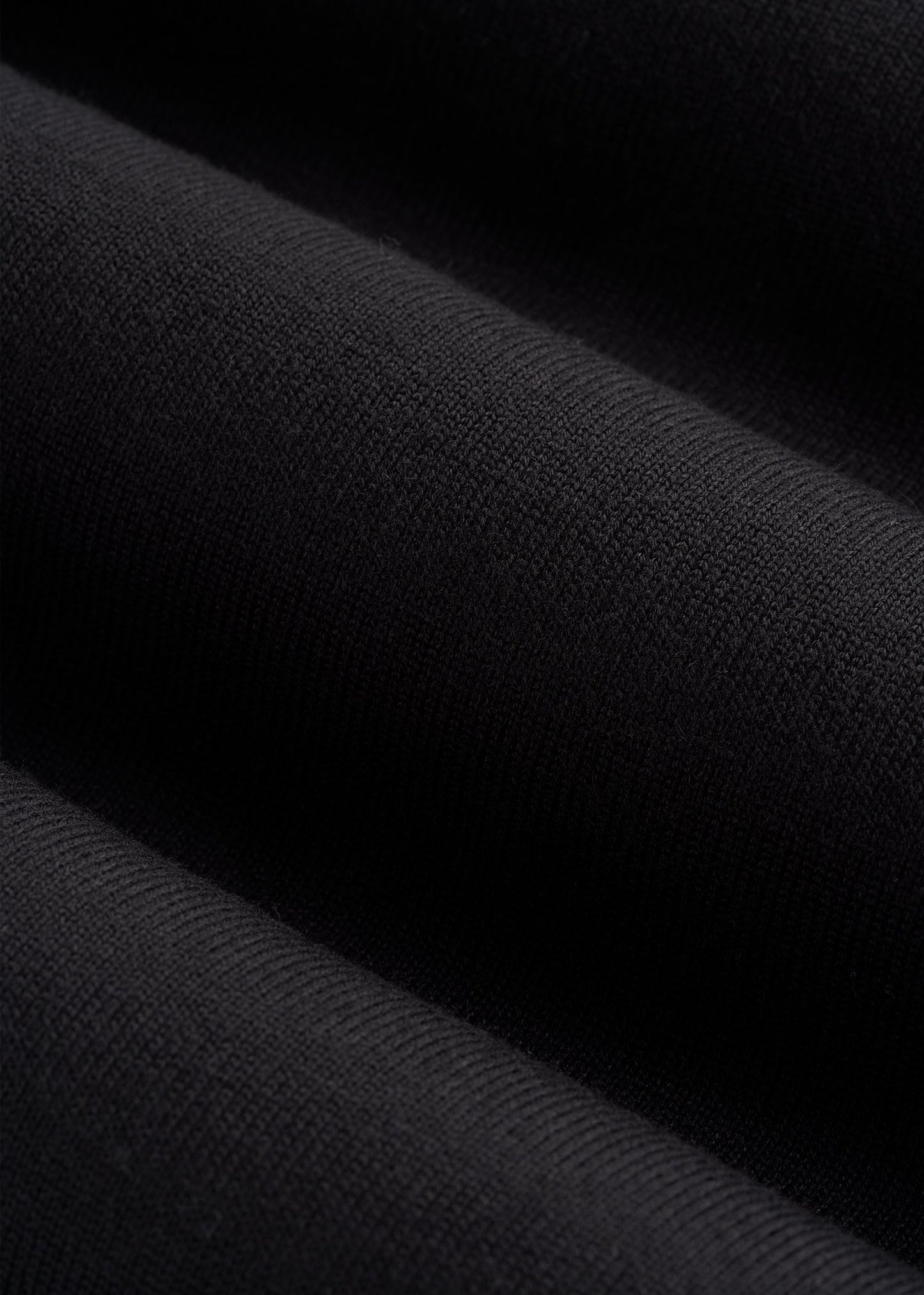Linen Blend Knit Polo for Tall Men in Black
