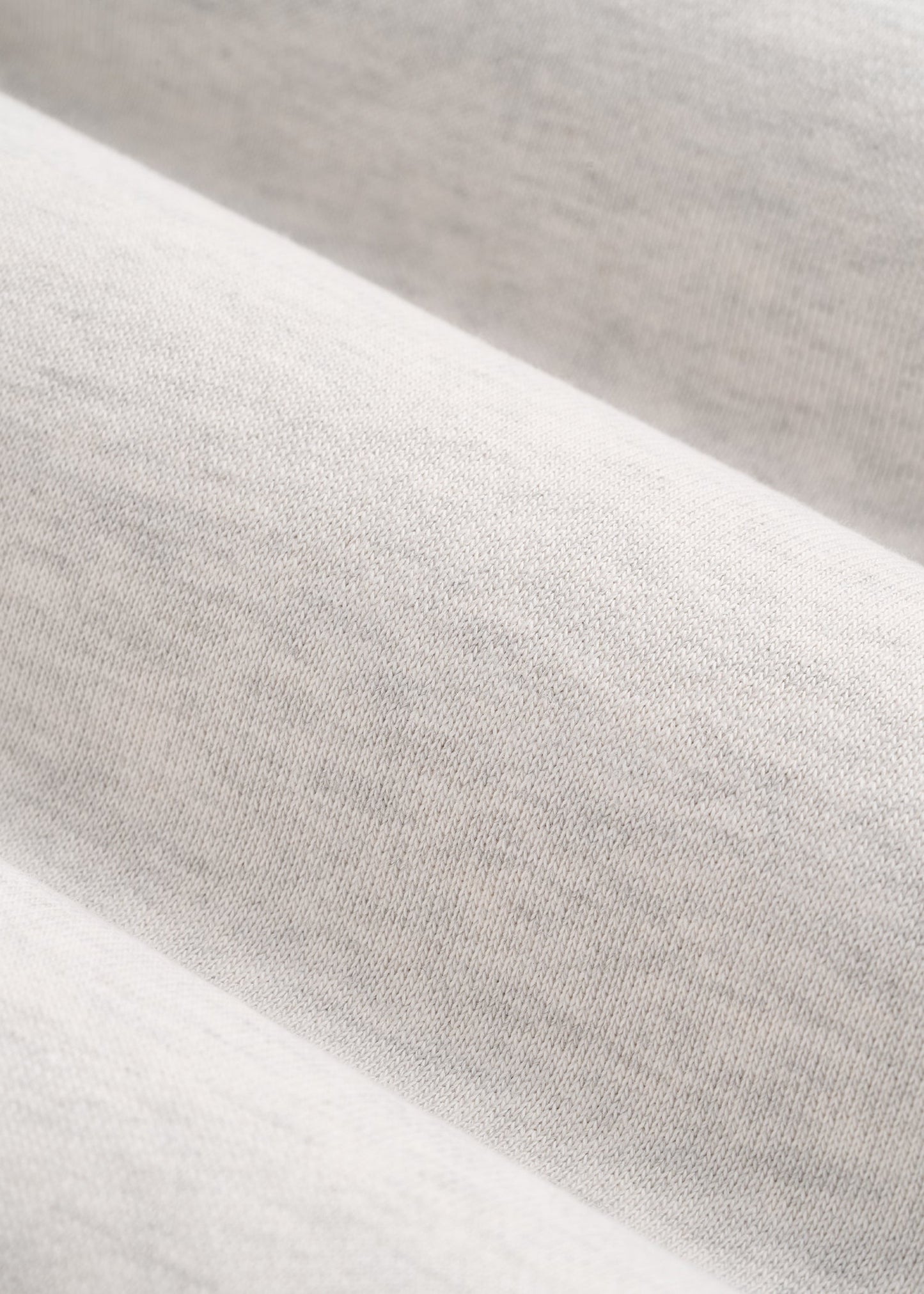 French Terry Crewneck Sweatshirt for Tall Women in Heather Cloud White