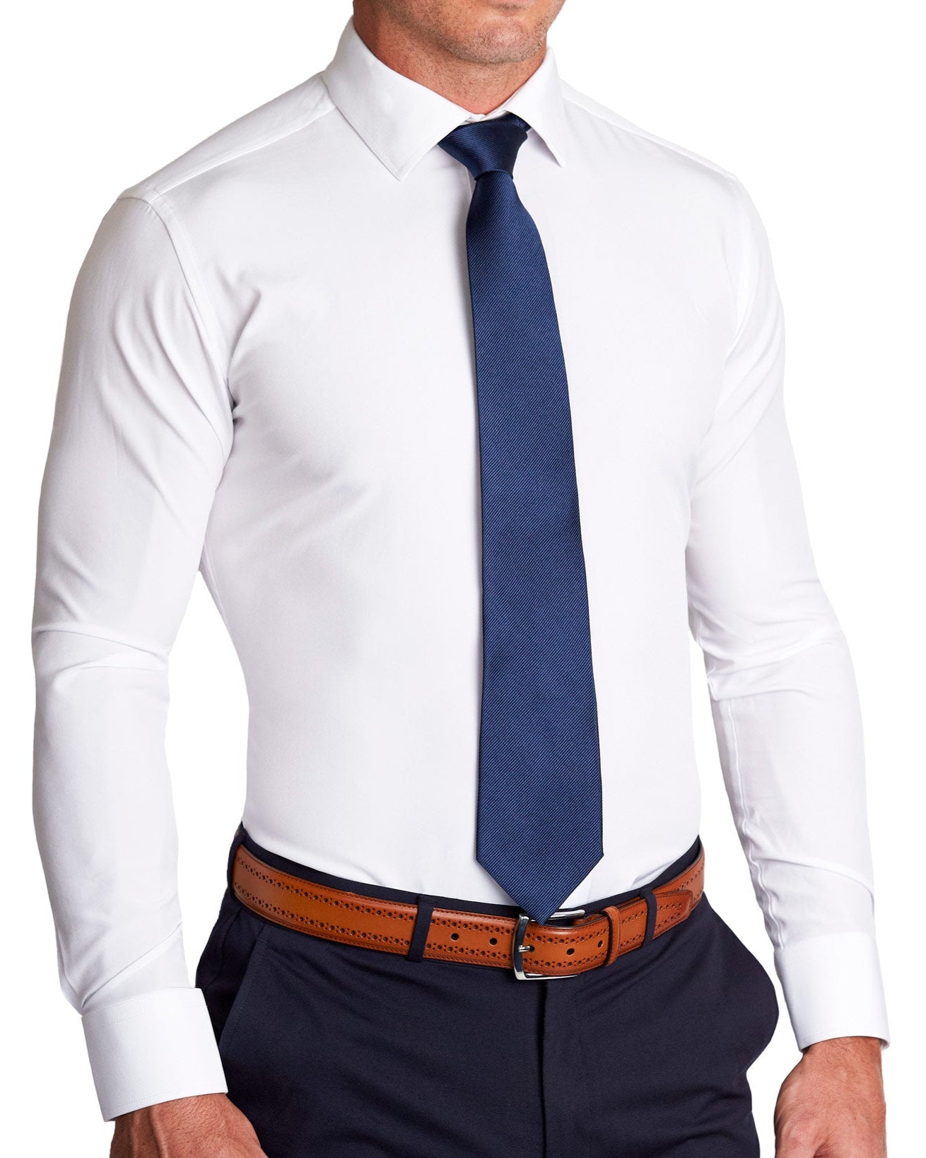 Navy Woven Silk Tie