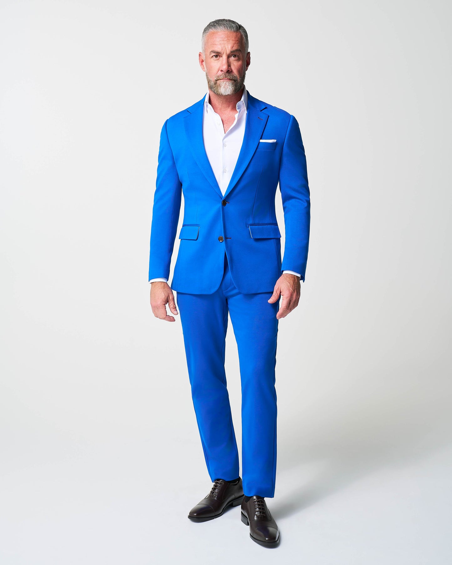Athletic Fit Stretch Suit Pants - Solid Royal Blue