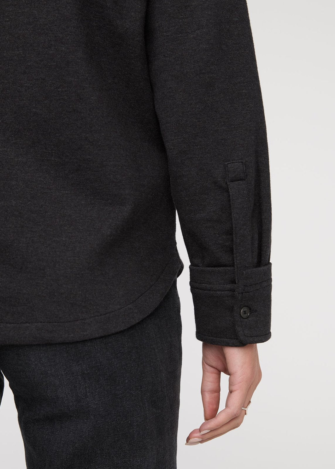Performance Flannel Button Down - Heather Black