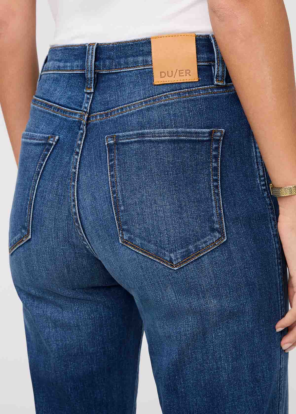 Performance Denim+ High Rise Straight - Blue Maize