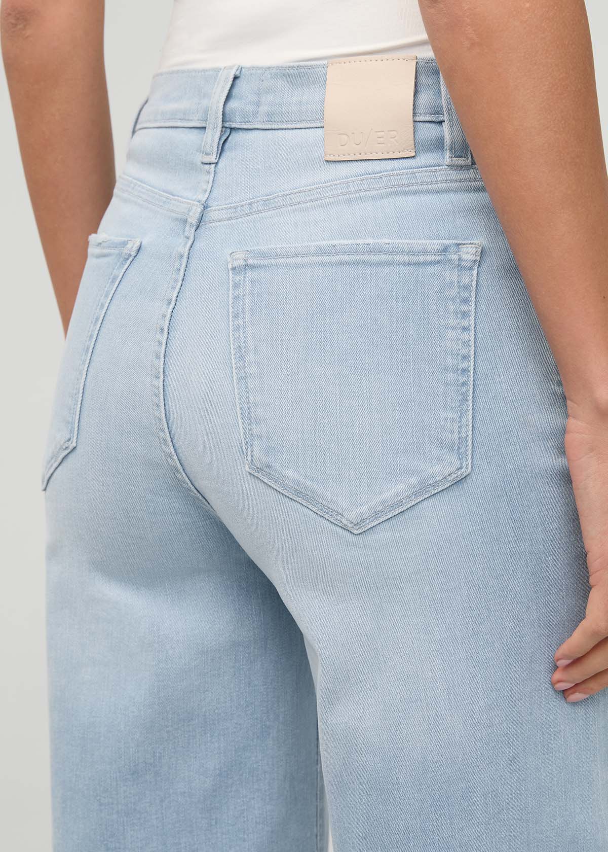 Performance Denim+ High Rise Wide Leg Crop - Zephyr