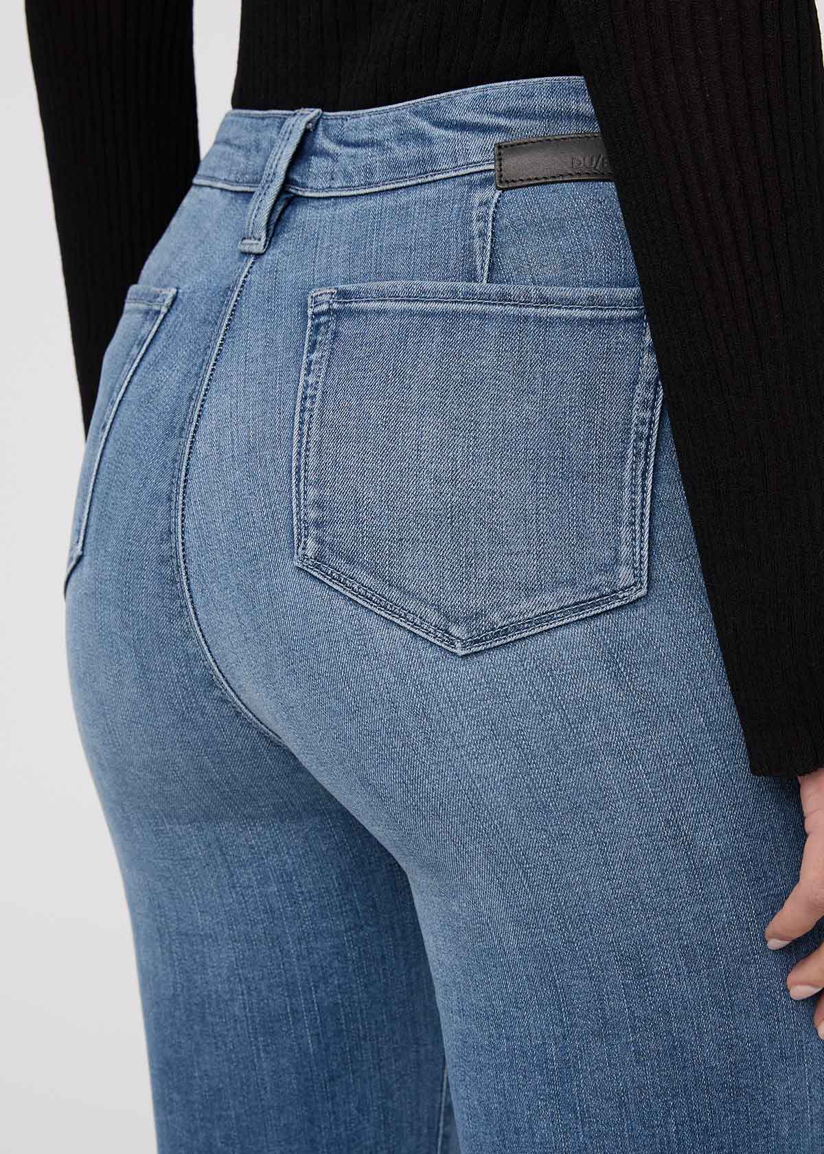 No Sweat Denim High Rise Slim Straight - London Fog