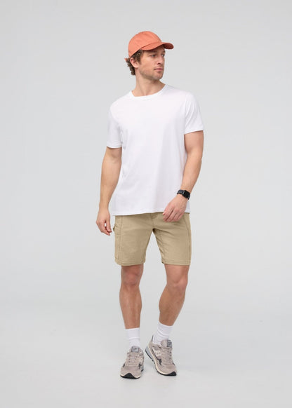 Stretch Canvas Cargo Short - Tan