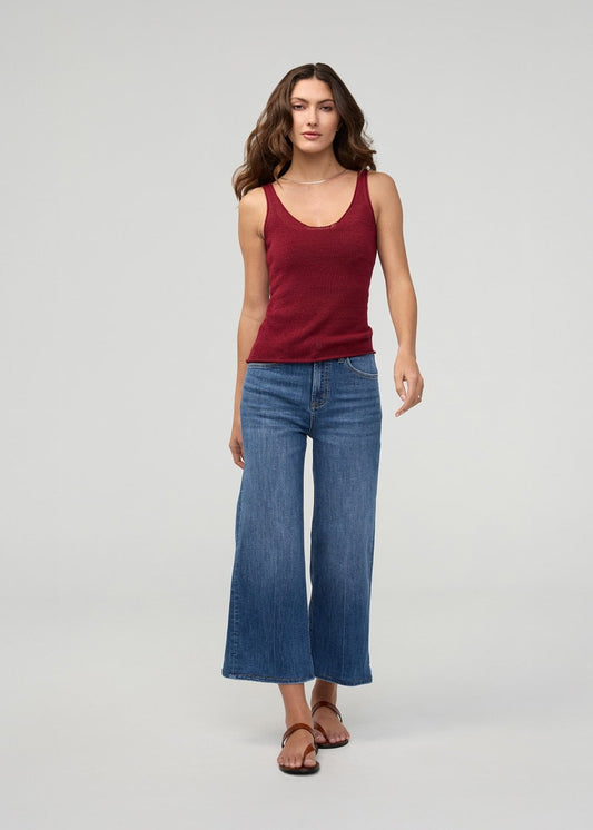 Performance Denim+ High Rise Wide Leg Crop - Swell