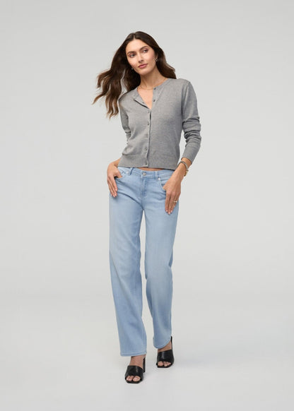 Performance Denim Mid Rise Straight - Desert Blue
