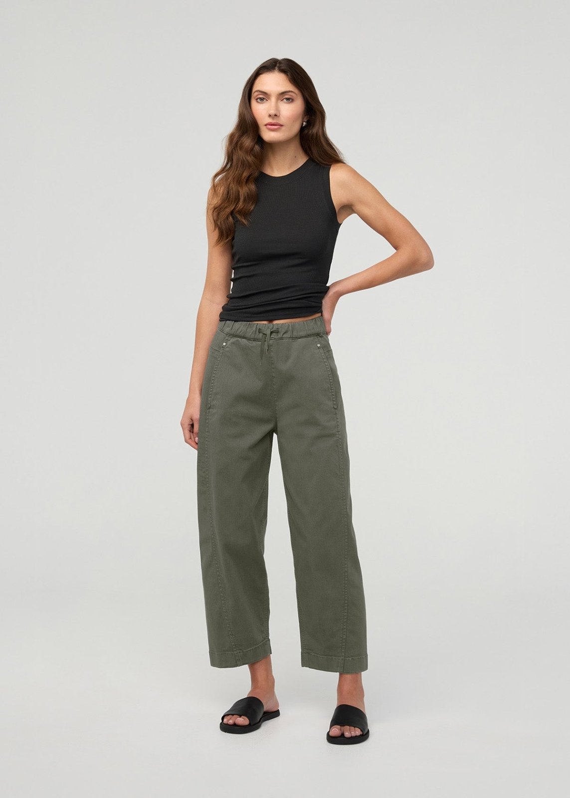 FlexTwill Barrel Pull On Pant - Thyme