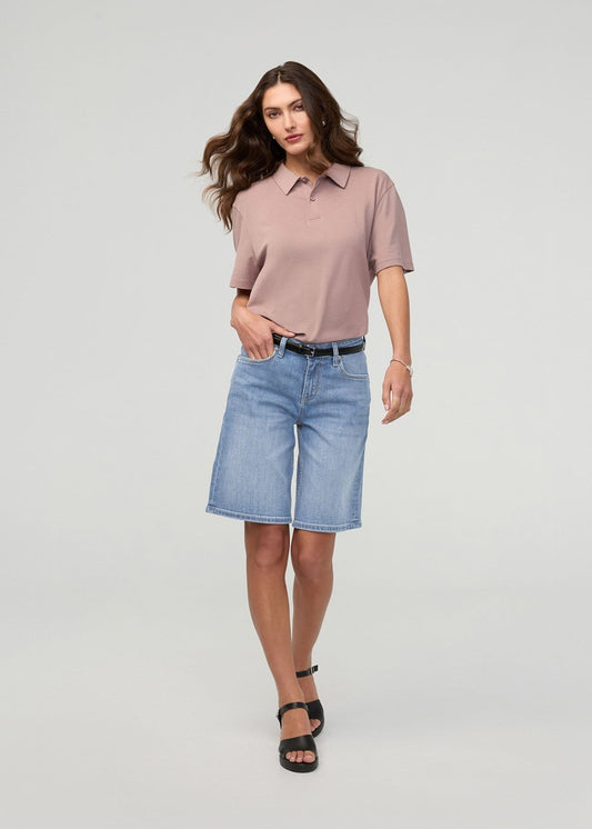 Performance Denim+ Mid Rise Loose Short - Vintage Seaside