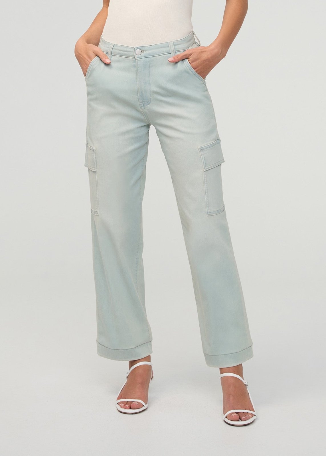 Performance Denim Lite High Rise Cargo - Palisade
