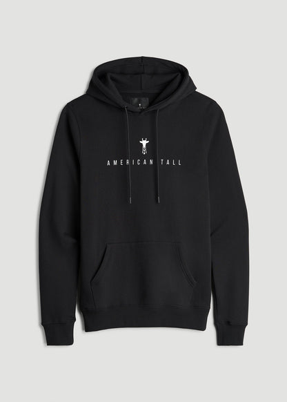 Regular Corporate Logo Hoodie for Men in Black