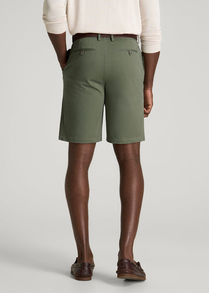 Stretch Commuter Chino Short for Tall Men in Olive