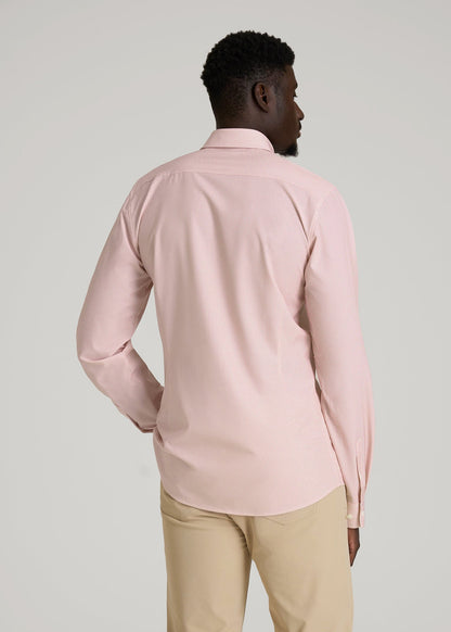 Traveler Stretch Dress Shirt in Light Orange Geometric