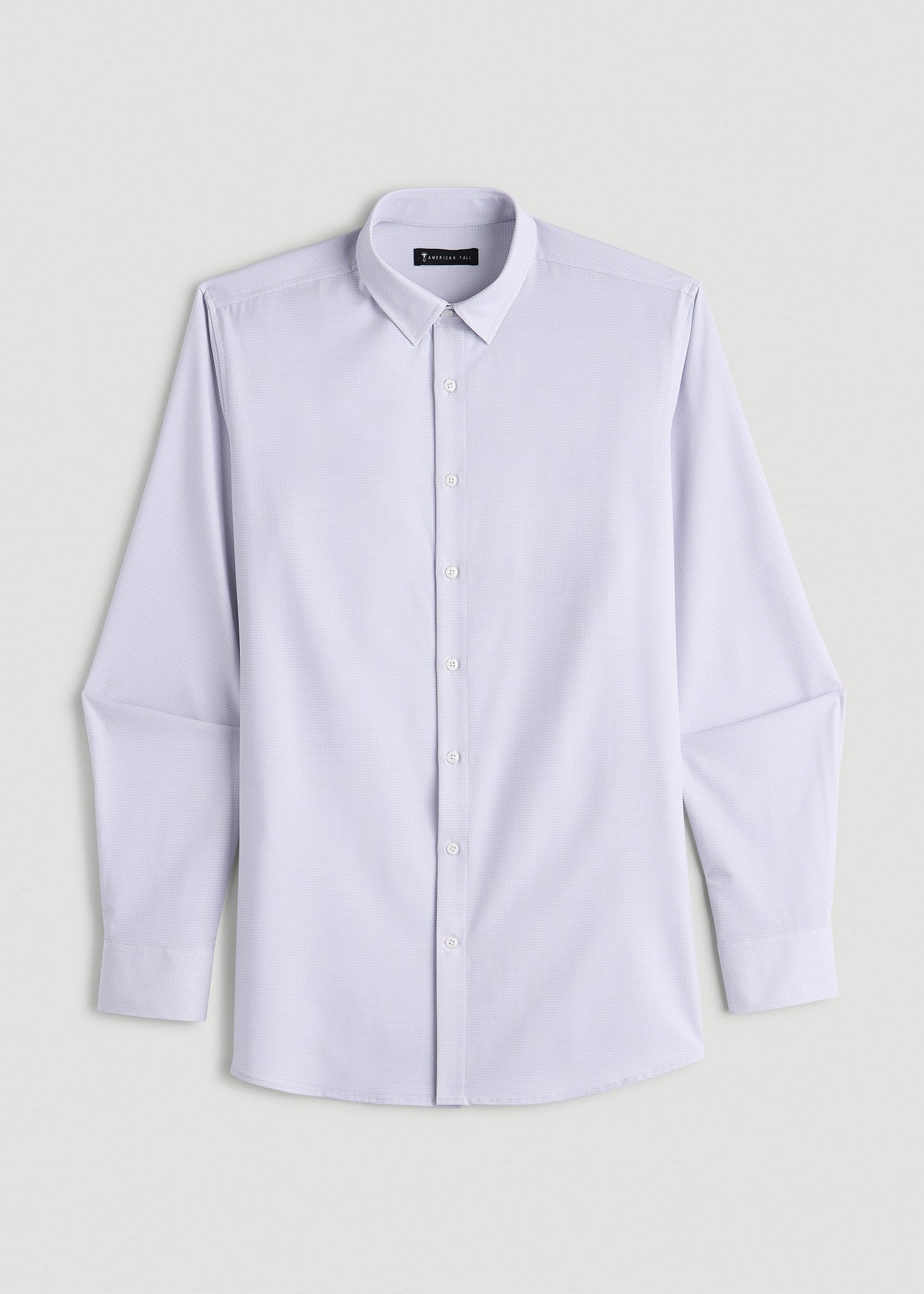 Traveler Stretch Dress Shirt in Light Violet Geometric