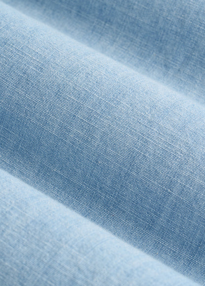 Stretch Chambray Shirt for Tall Women in Light Blue Chambray