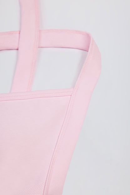 Super Sculpt Seamless Crossback Sports Bra in Soft Pink
