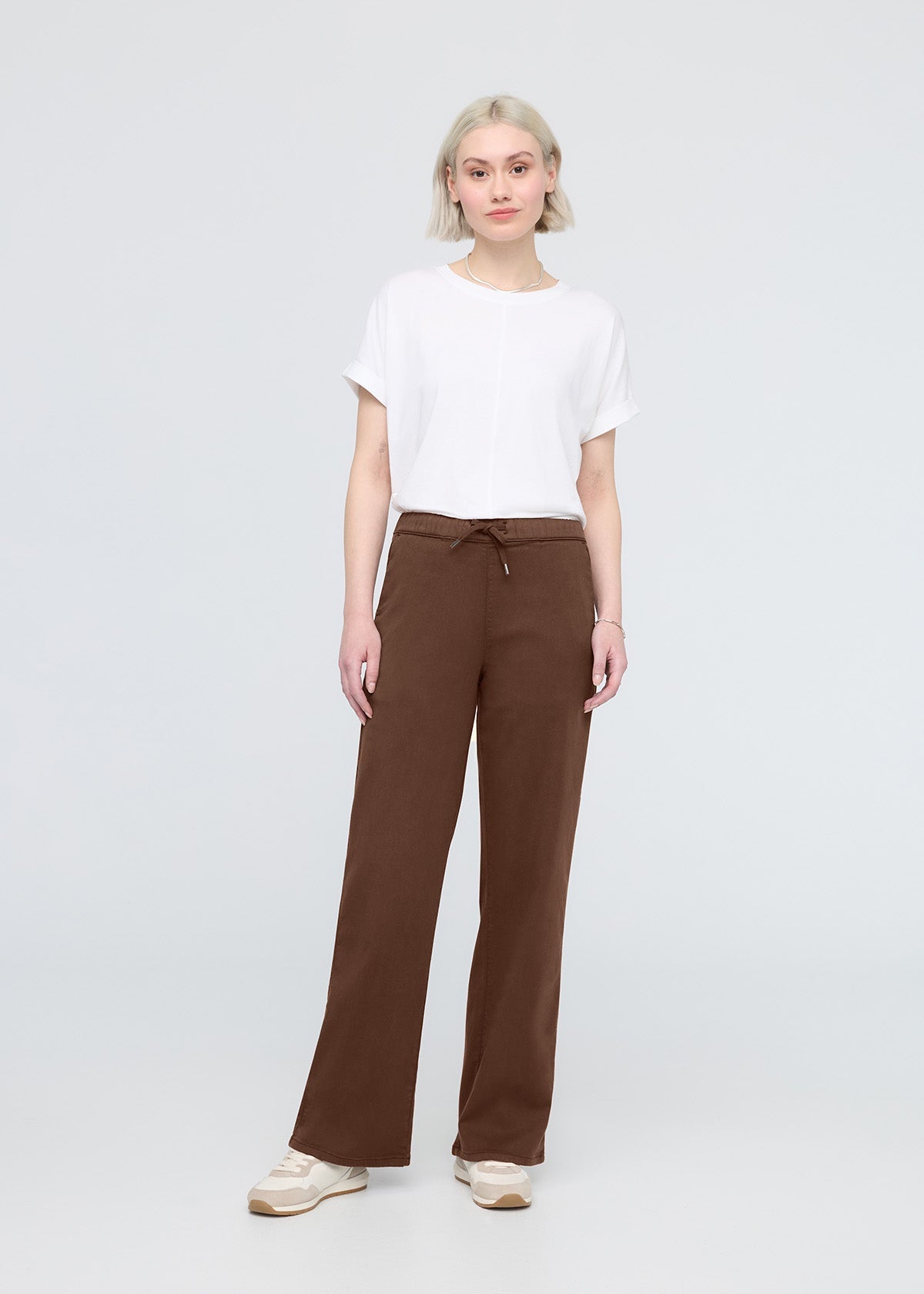 No Sweat Wide Leg Pant - Deep Taupe