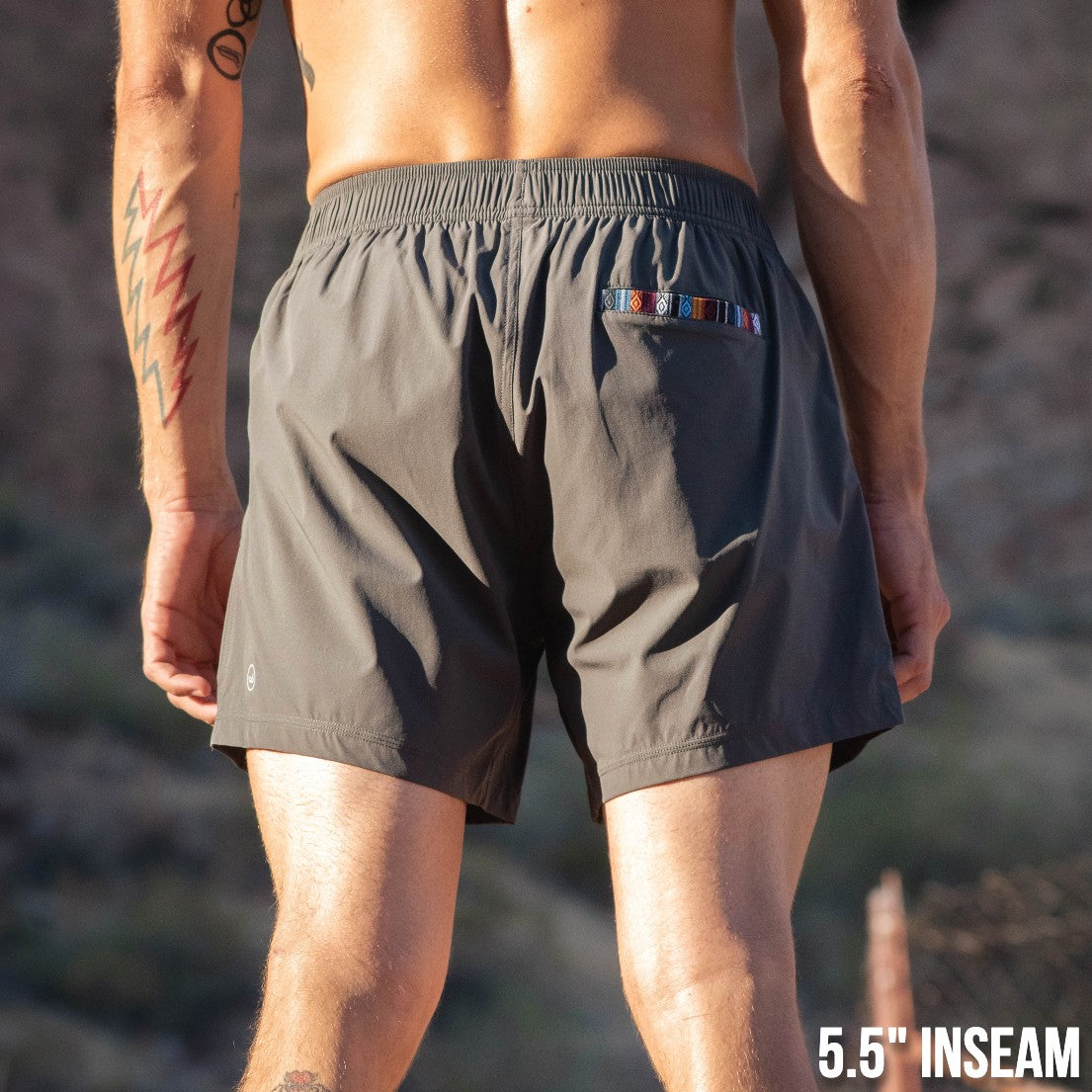 Flow Short (Athletic) - Charcoal 5.5" & 7" - Linerless