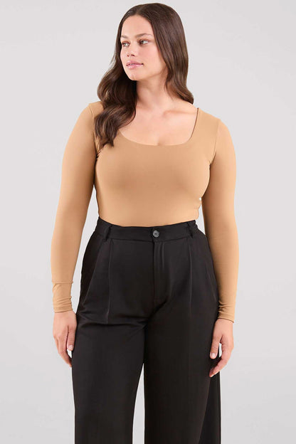 Long Sleeve Square Neck Bodysuit