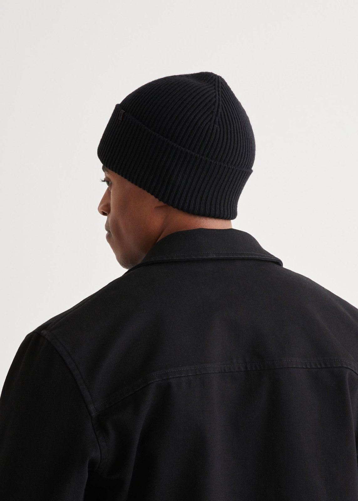 Merino Wool Beanie - Black
