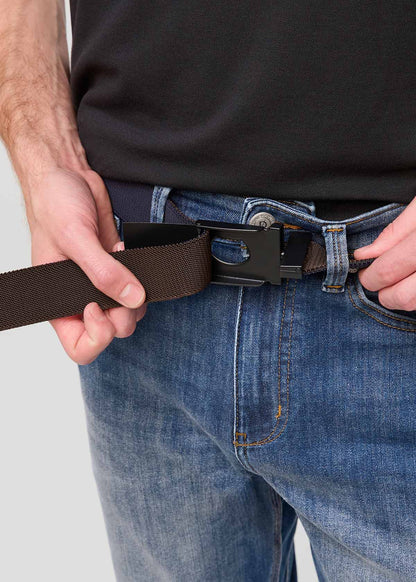 Reversible Stretch Belt - Navy/Brown