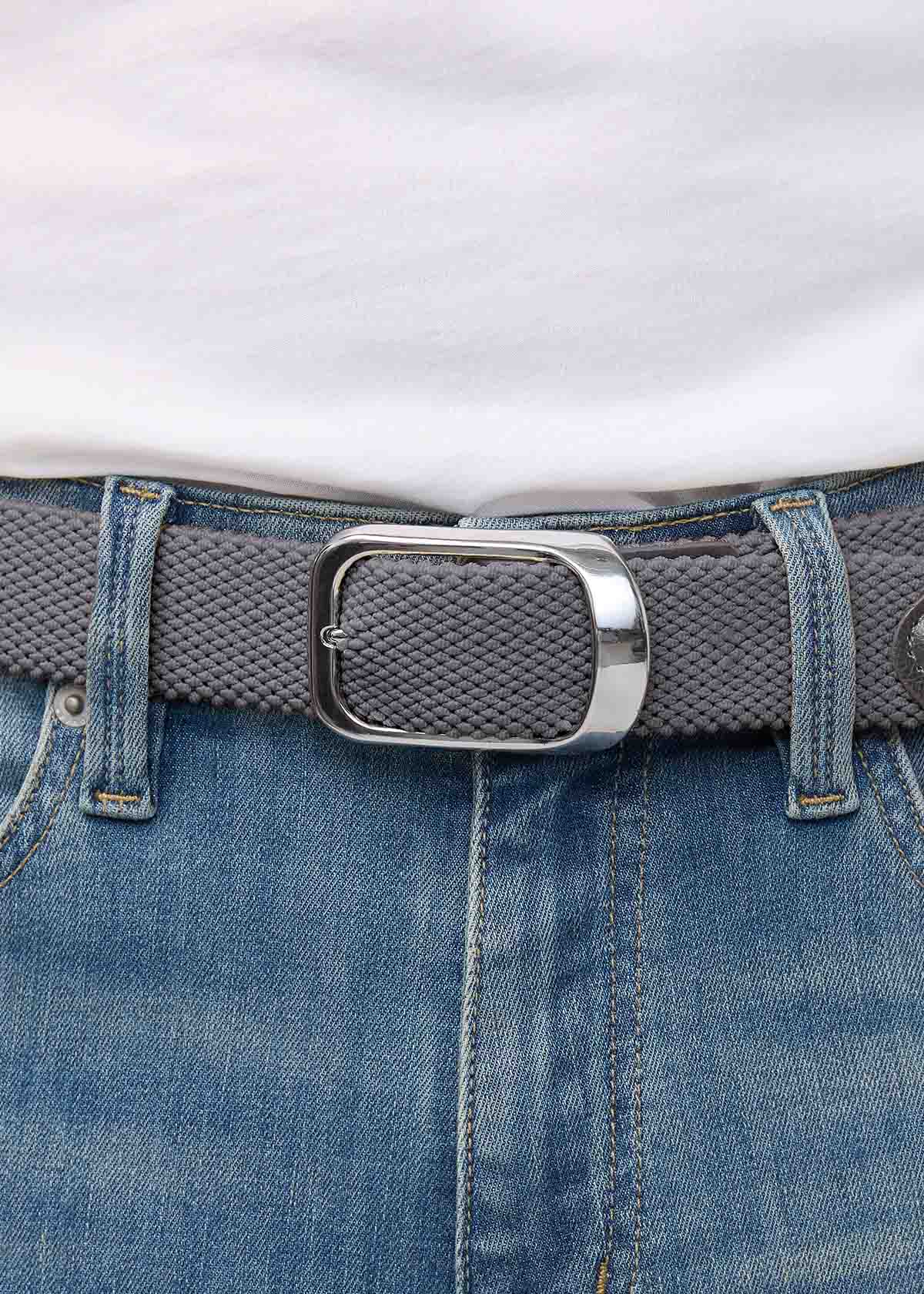 Performance Stretch Belt - Tonal Grey