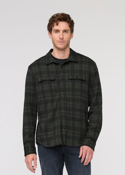 Performance Flannel Button Down - Heather Peat Plaid