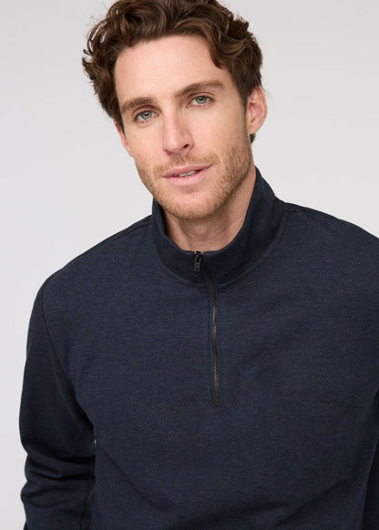 Performance Flannel Quarter Zip - Heather Navy