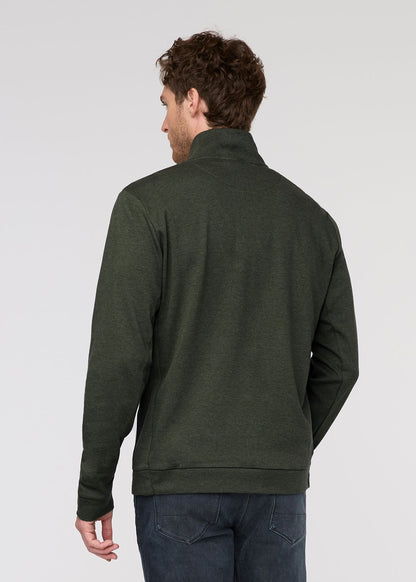 Performance Flannel Quarter Zip - Heather Peat