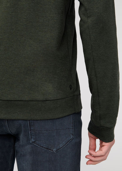 Performance Flannel Quarter Zip - Heather Peat