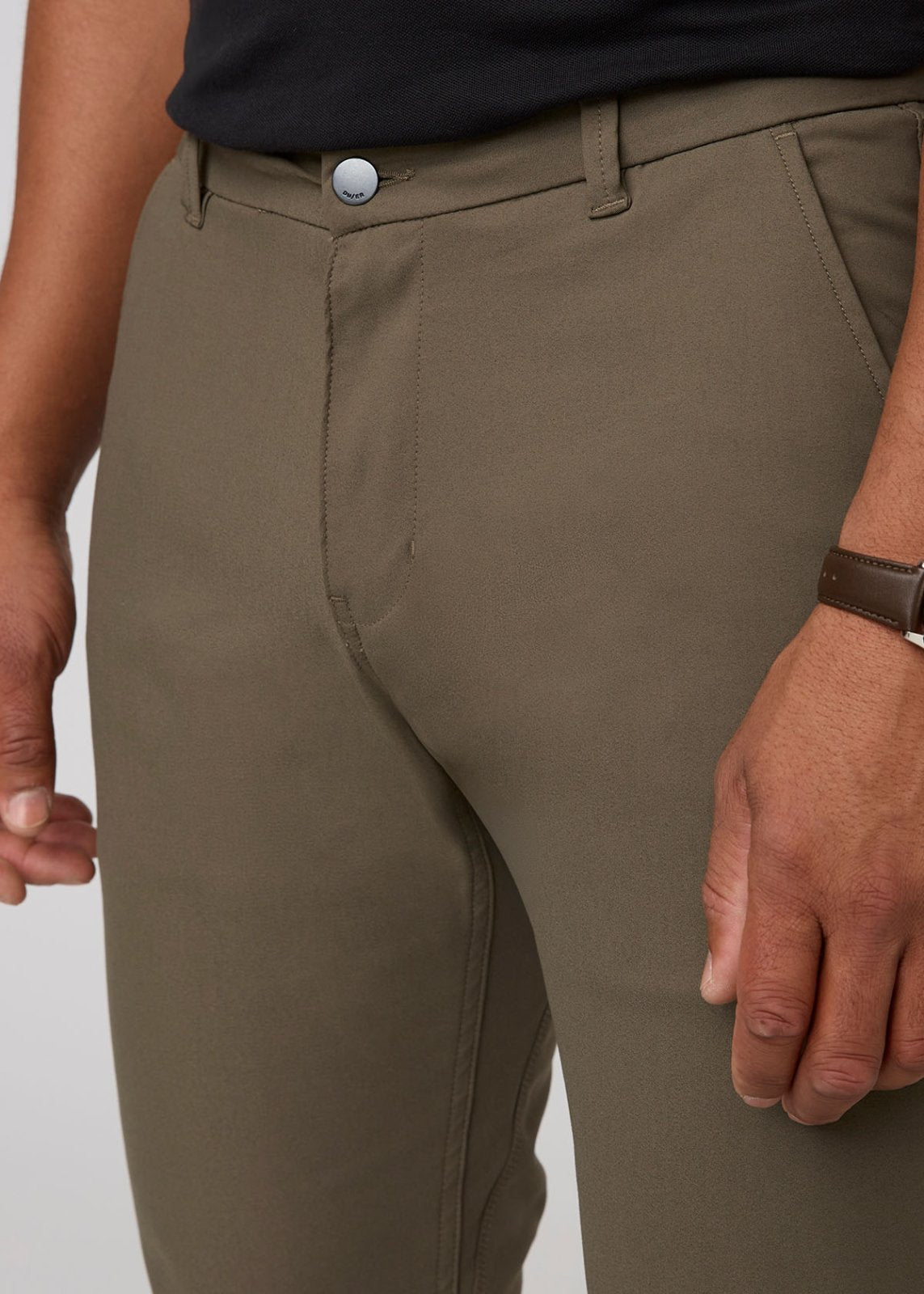 NuStretch Relaxed Taper Trouser - Thyme