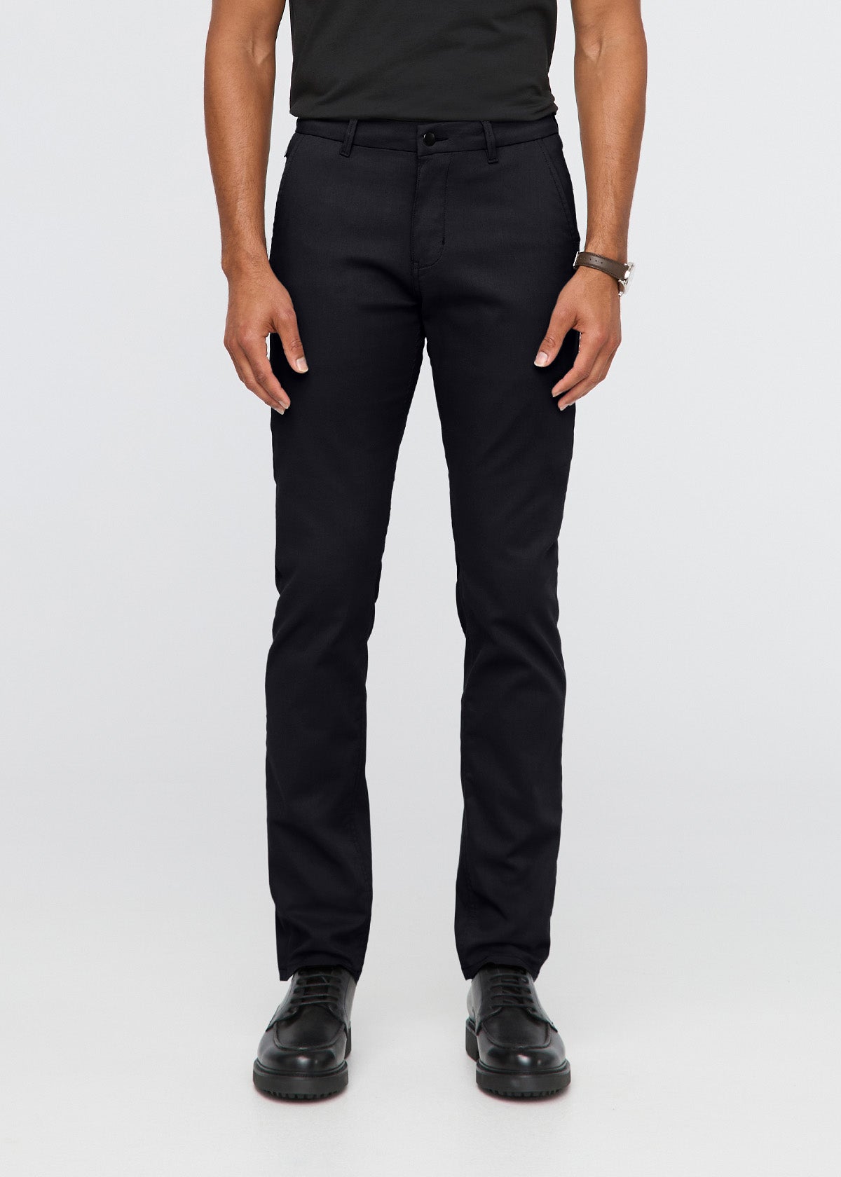 NuStretch Slim Straight Trouser - Black