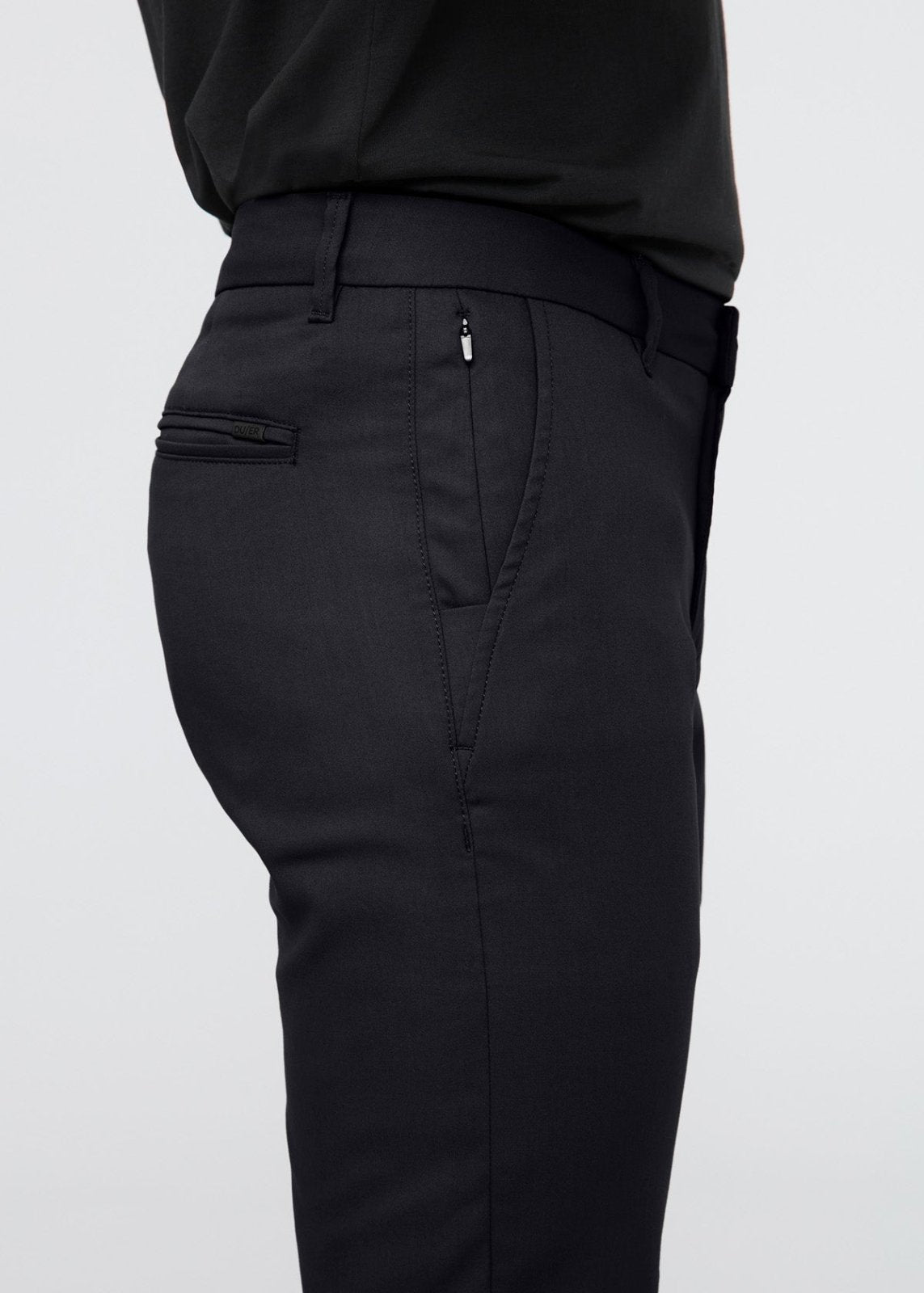 NuStretch Slim Straight Trouser - Black