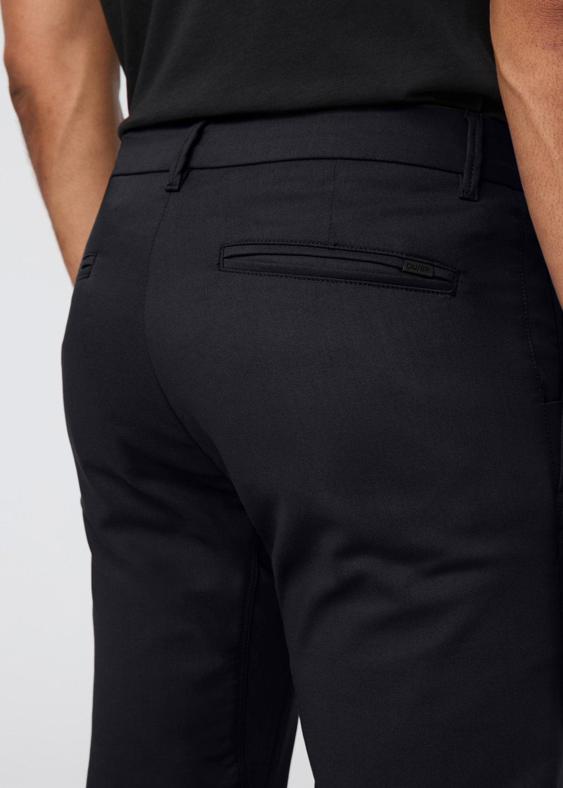NuStretch Slim Straight Trouser - Black