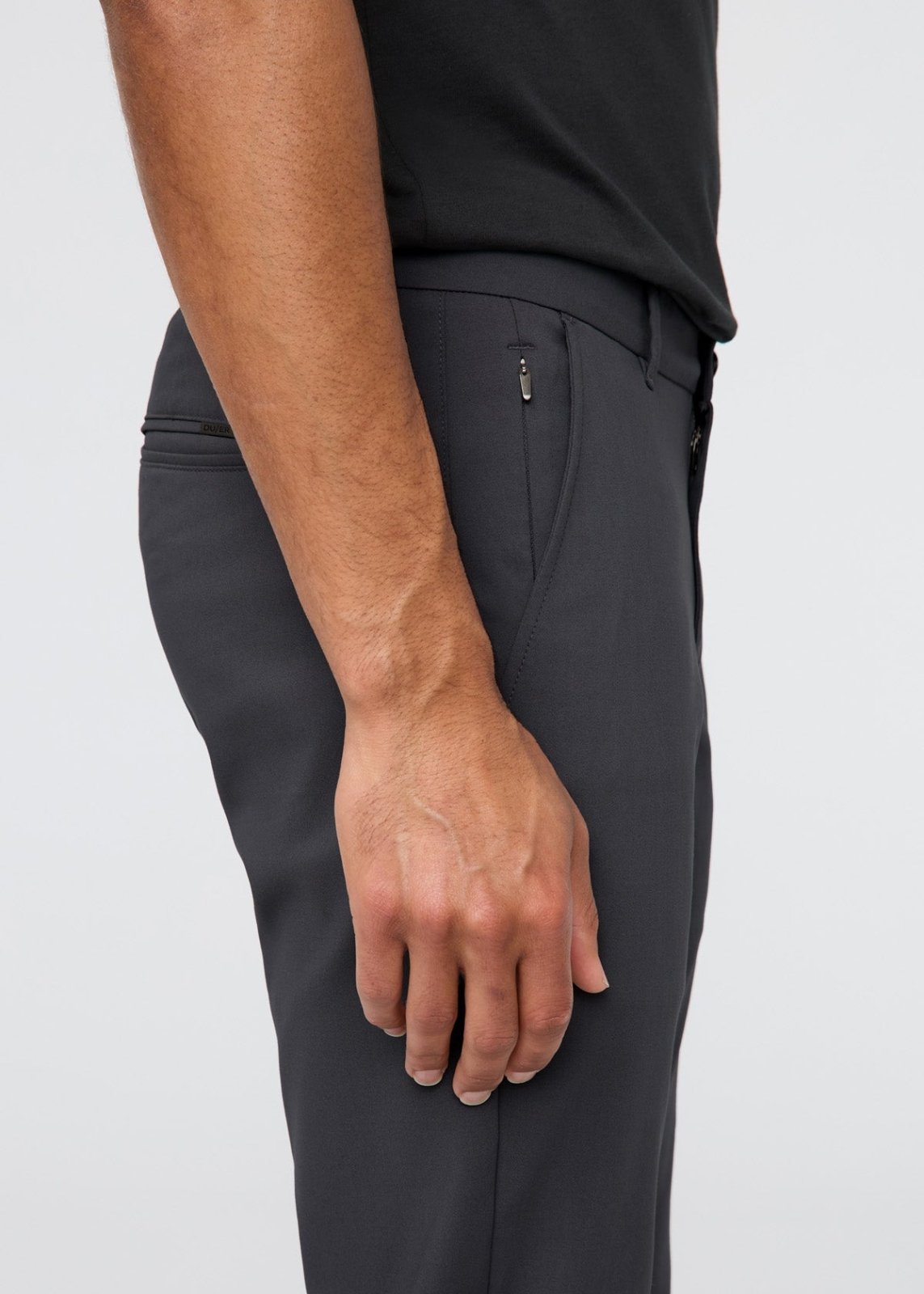 NuStretch Slim Straight Trouser - Charcoal