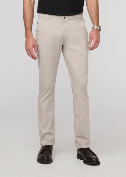 NuStretch Slim Straight Trouser - Stone