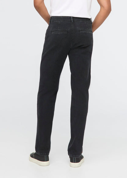 Stretch Canvas Relaxed Straight Chino - Black