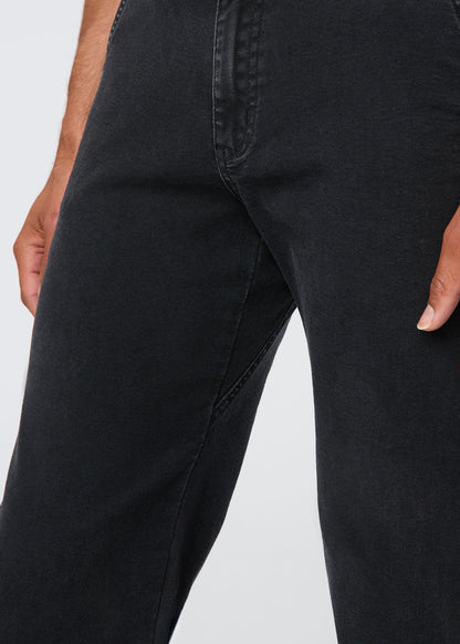 Stretch Canvas Relaxed Straight Chino - Black