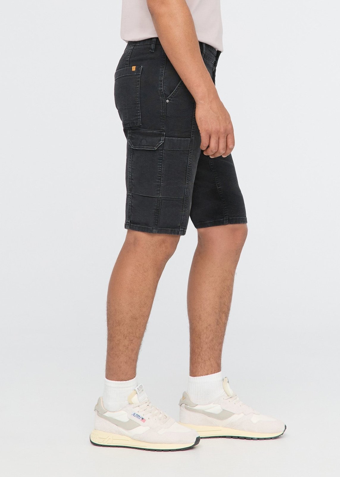Stretch Canvas Cargo Short - Black