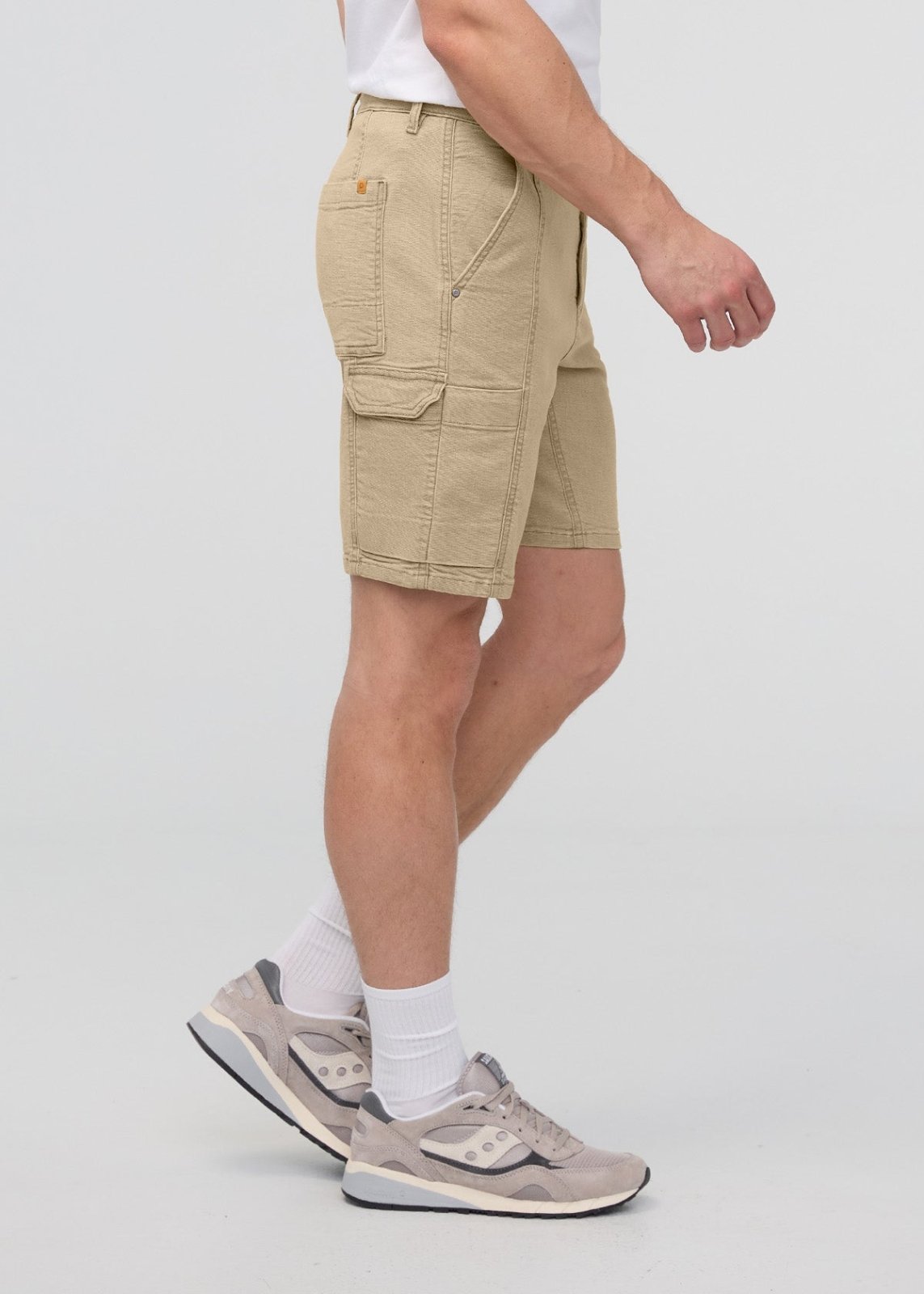 Stretch Canvas Cargo Short - Tan
