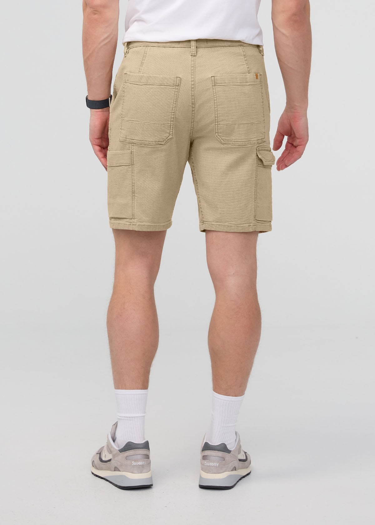 Stretch Canvas Cargo Short - Tan