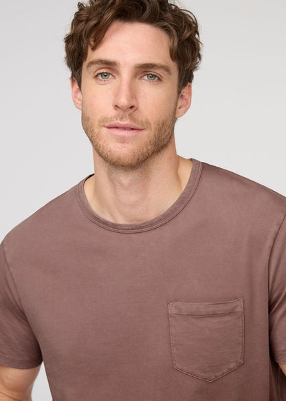 PurePima Vintage Pocket Tee - Washed Mauve