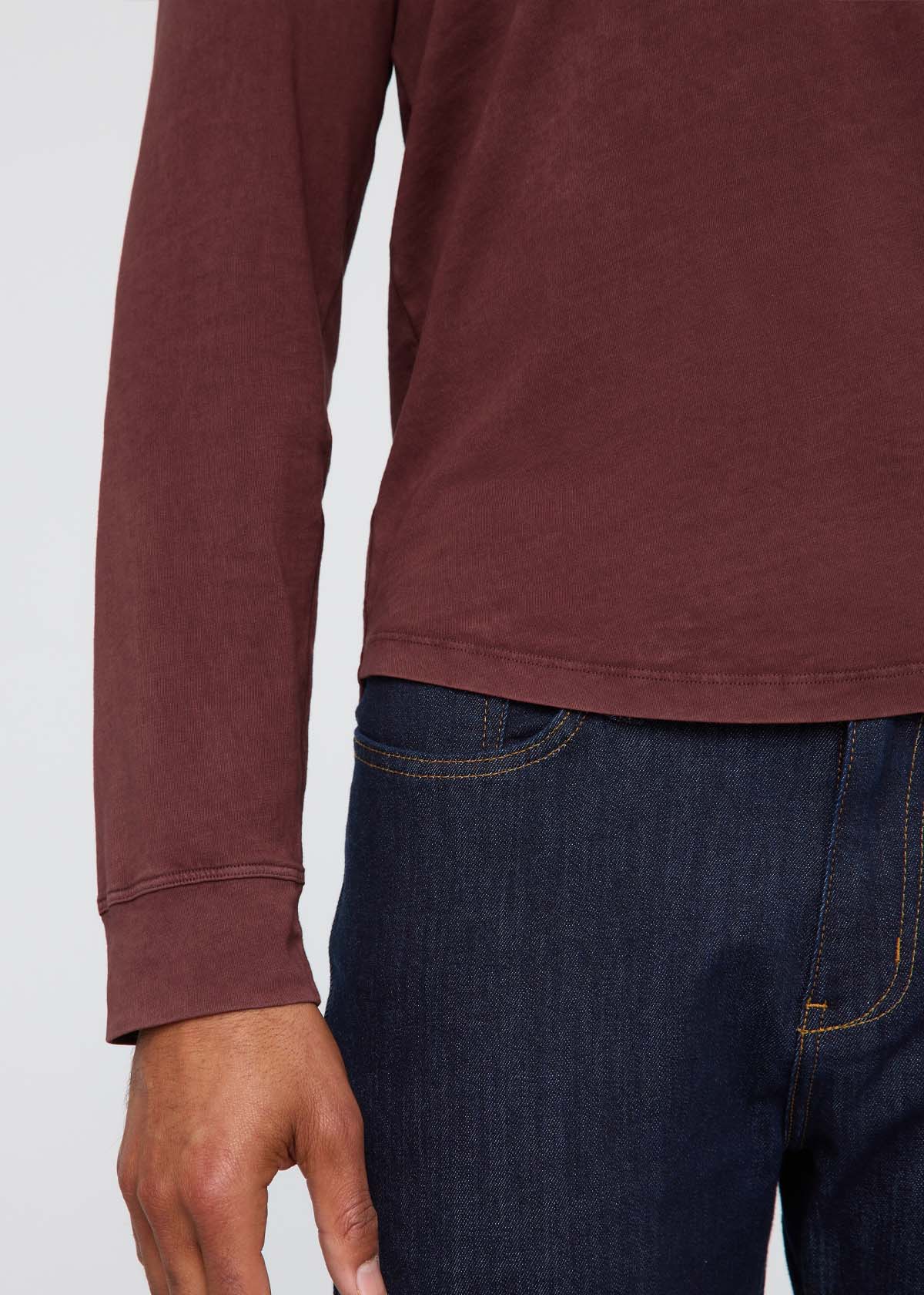 PurePima Vintage Henley - Washed Red Rock