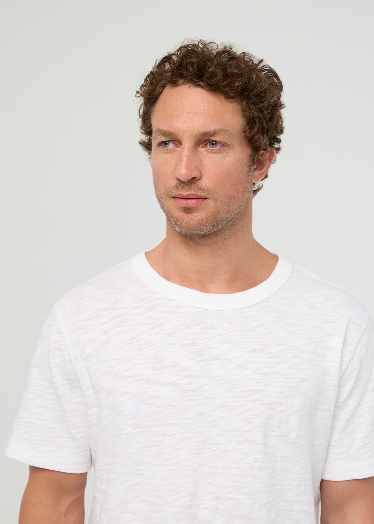 Midweight Slub Jersey Tee - White