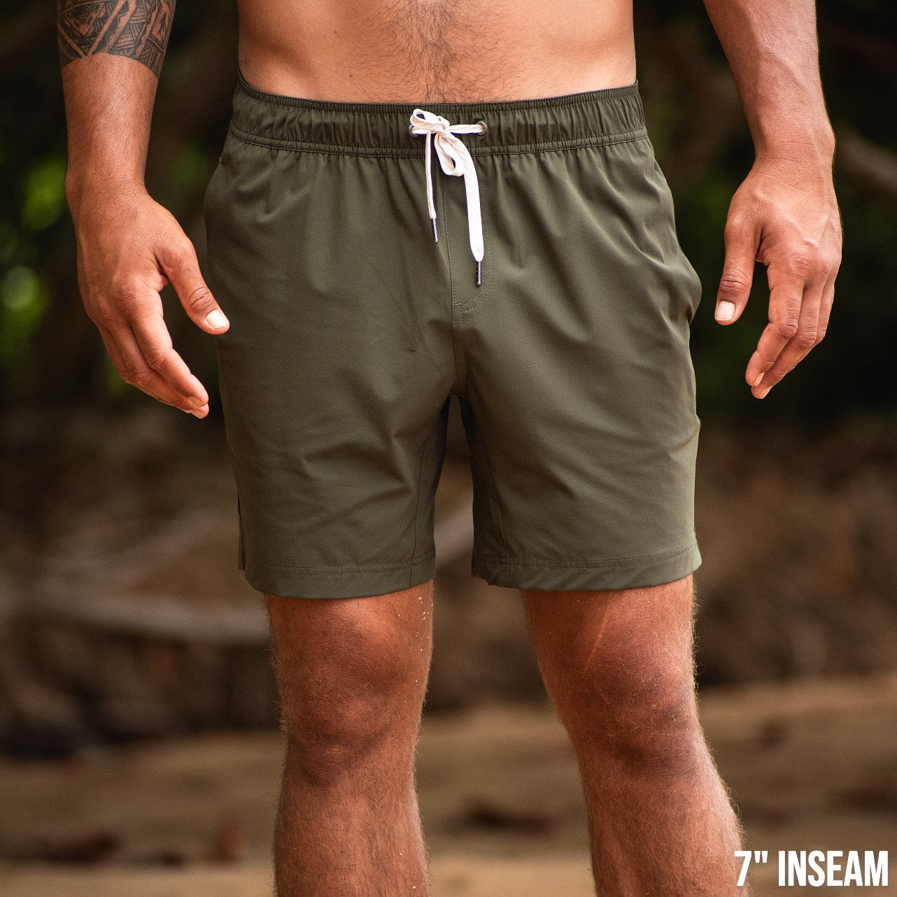 Nomad 3.0 Short (Hybrid) - Olive 5" & 7" - Linerless