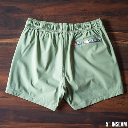 Nomad 3.0 Short (Hybrid) - Sage 5" & 7" - Linerless