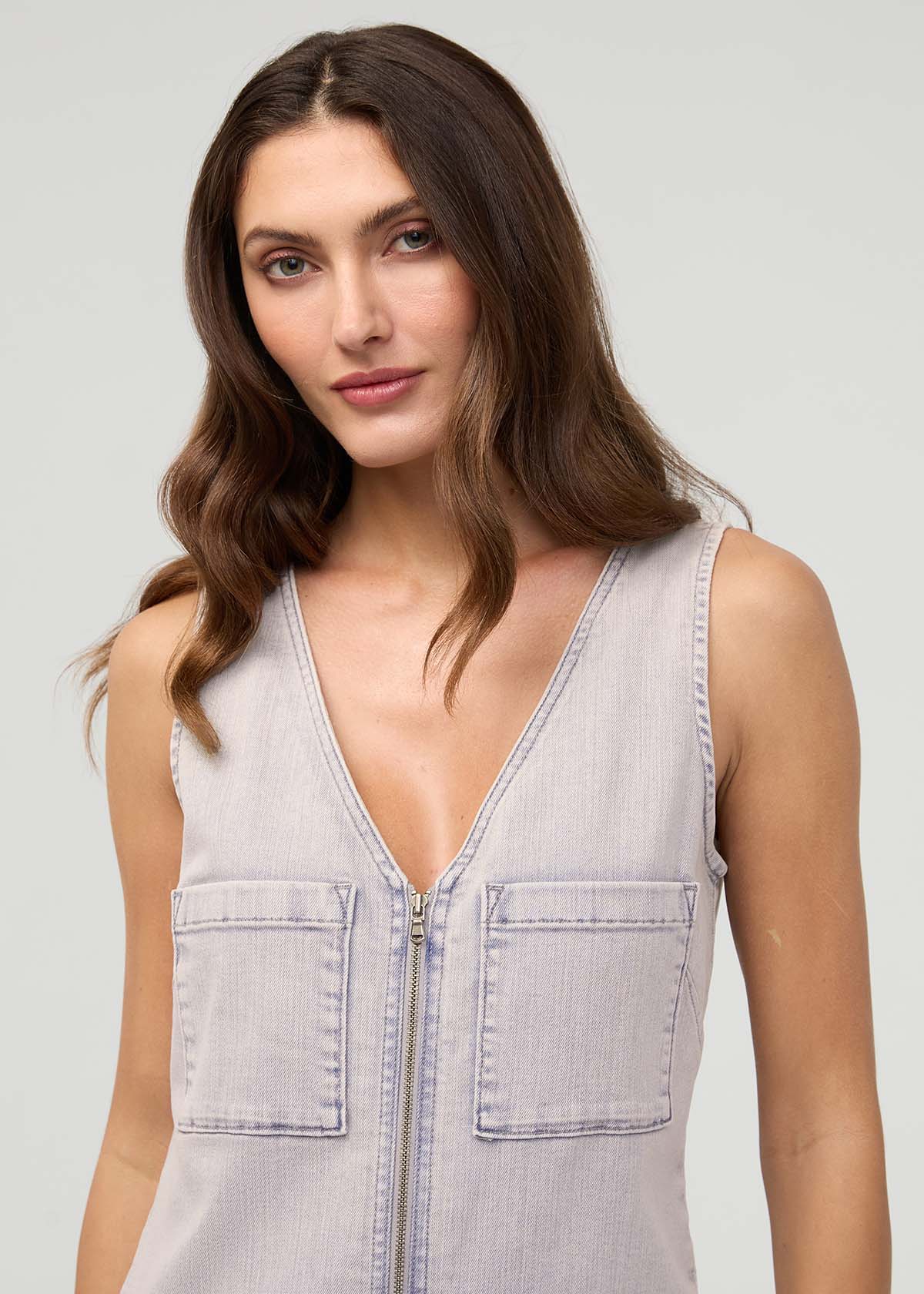 Performance Denim Utility Jumpsuit