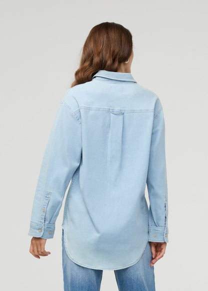 Performance Denim Lite Relaxed Button Down - Bleach