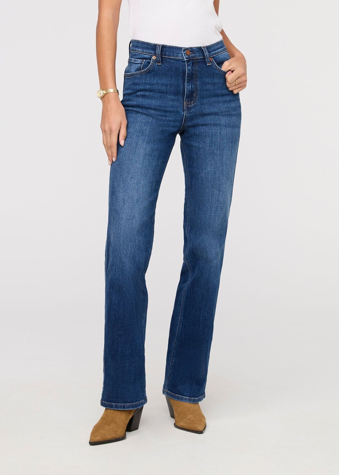 Performance Denim+ High Rise Straight - Blue Maize