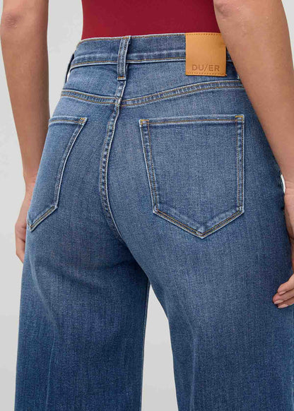 Performance Denim+ High Rise Wide Leg Crop - Swell